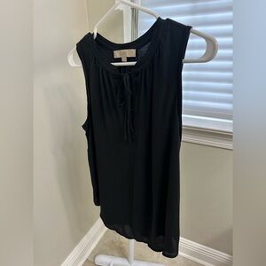 LOFT Women's Elegant Black Sleeveless Blouse, Size M